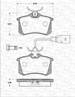 Magneti Marelli 363702161259 - Kit pastiglie freno, Freno a disco autozon.pro