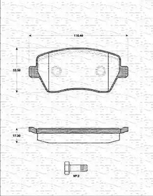 Magneti Marelli 363702161250 - Kit pastiglie freno, Freno a disco autozon.pro