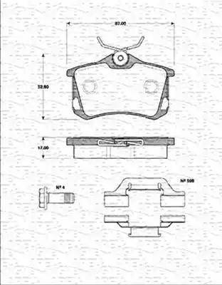 Magneti Marelli 363702161258 - Kit pastiglie freno, Freno a disco autozon.pro