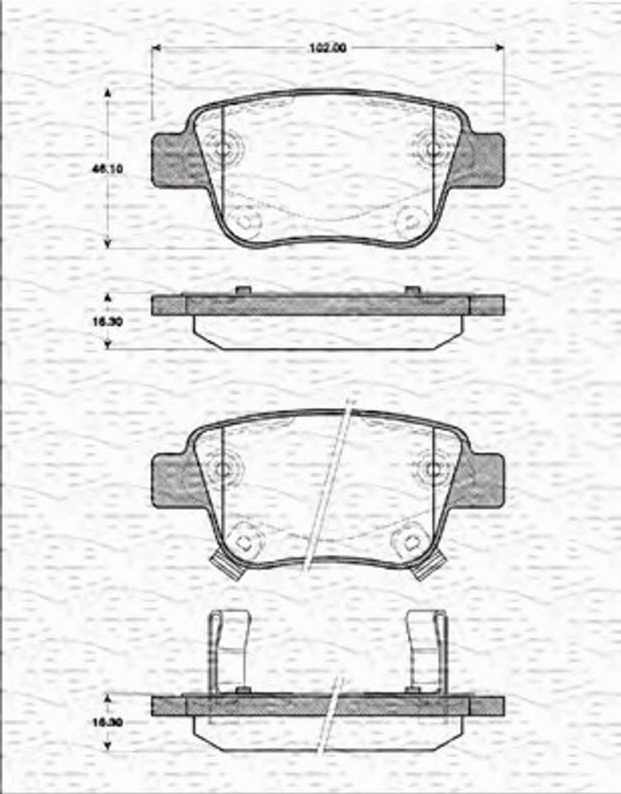 Magneti Marelli 363702161252 - Kit pastiglie freno, Freno a disco autozon.pro