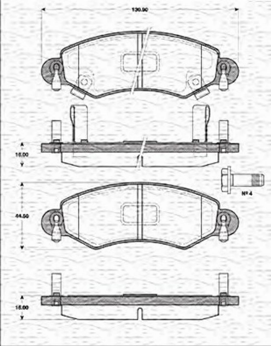 Magneti Marelli 363702161209 - Kit pastiglie freno, Freno a disco autozon.pro