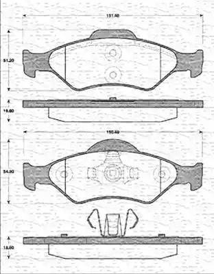 Magneti Marelli 363702161214 - Kit pastiglie freno, Freno a disco autozon.pro