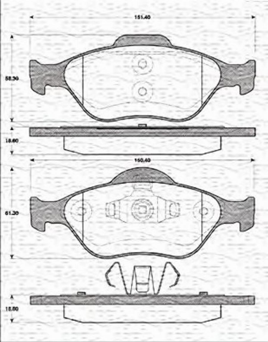 Magneti Marelli 363702161215 - Kit pastiglie freno, Freno a disco autozon.pro