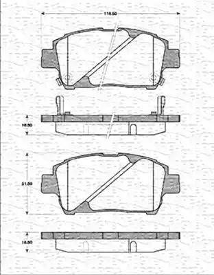 Magneti Marelli 363702161213 - Kit pastiglie freno, Freno a disco autozon.pro