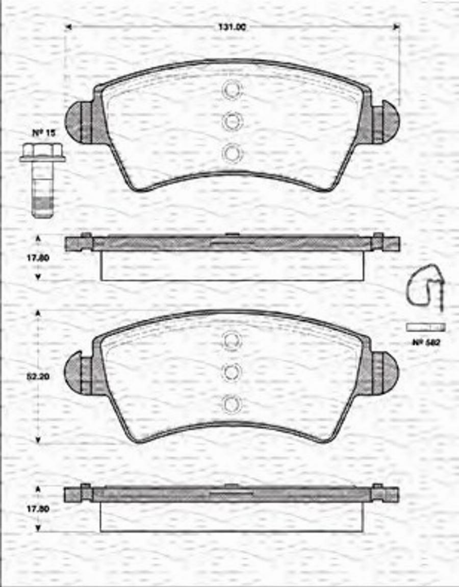 Magneti Marelli 363702161286 - Kit pastiglie freno, Freno a disco autozon.pro