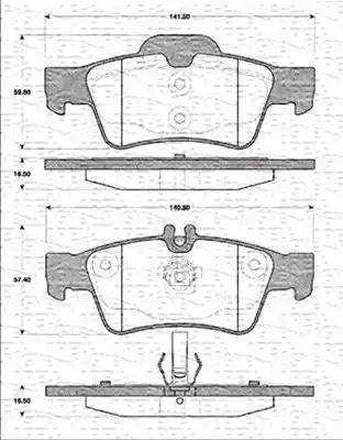 Magneti Marelli 363702161281 - Kit pastiglie freno, Freno a disco autozon.pro