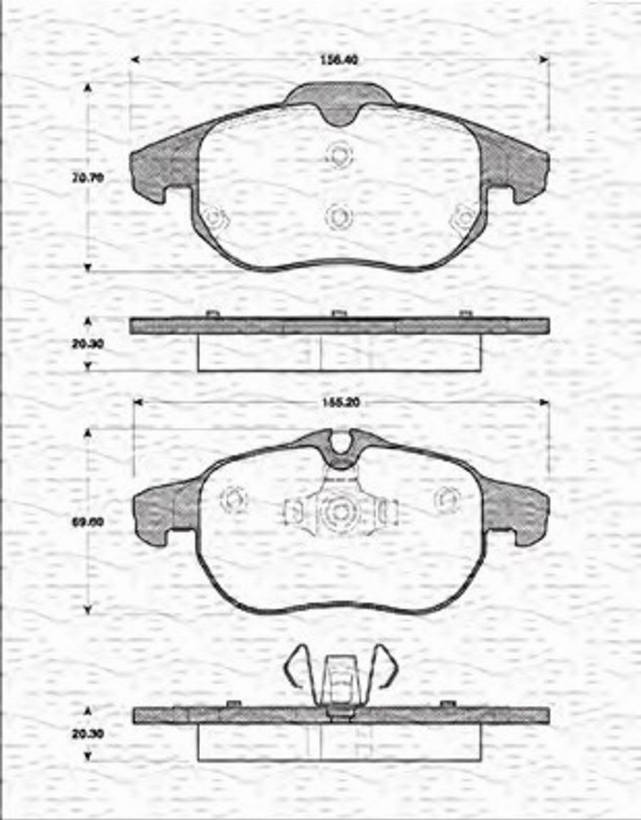 Magneti Marelli 363702161239 - Kit pastiglie freno, Freno a disco autozon.pro