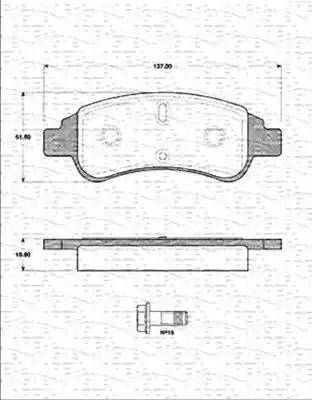 Magneti Marelli 363702161230 - Kit pastiglie freno, Freno a disco autozon.pro