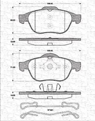 Magneti Marelli 363702161232 - Kit pastiglie freno, Freno a disco autozon.pro