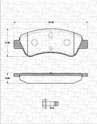 Magneti Marelli 363702161229 - Kit pastiglie freno, Freno a disco autozon.pro