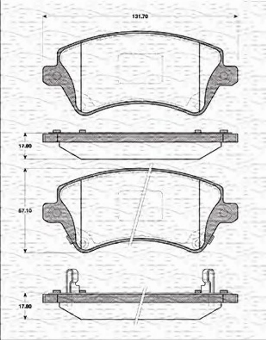 Magneti Marelli 363702161223 - Kit pastiglie freno, Freno a disco autozon.pro