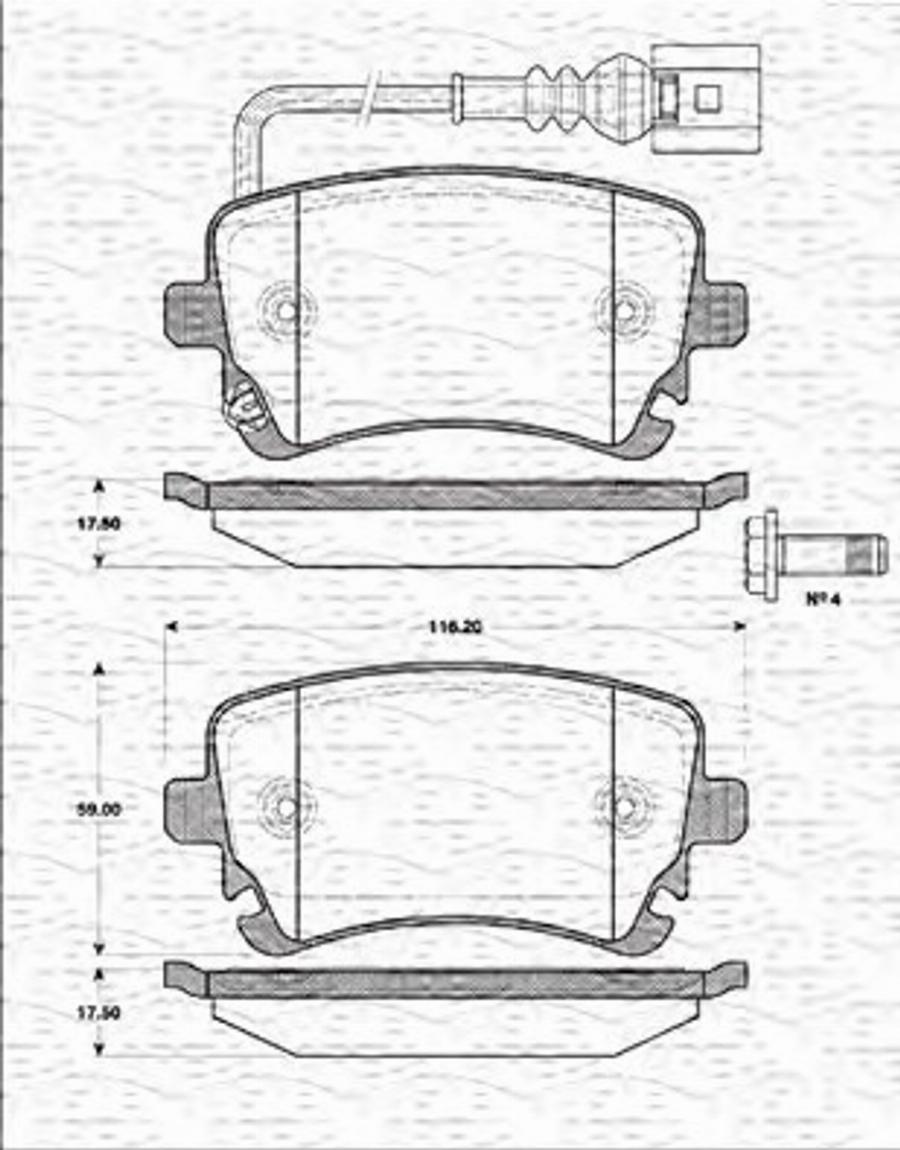 Magneti Marelli 363702161278 - Kit pastiglie freno, Freno a disco autozon.pro