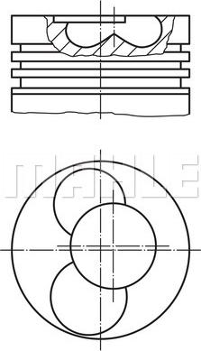 MAHLE 228 90 00 - Pistone autozon.pro