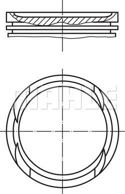 MAHLE 063 03 00 - Pistone autozon.pro