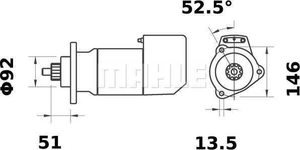 MAHLE 11139107 - Motorino d'avviamento autozon.pro