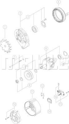 MAHLE MG 233 - Alternatore autozon.pro