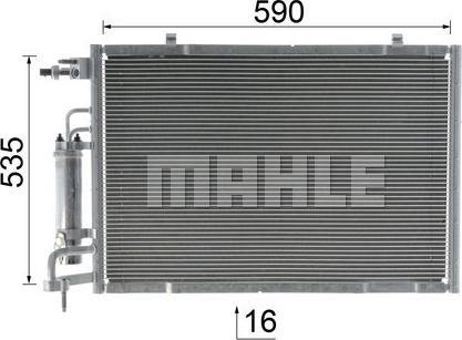 MAHLE AC 750 000P - Condensatore, Climatizzatore autozon.pro