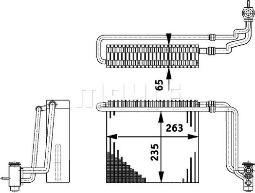 MAHLE AE 65 000P - Evaporatore, Climatizzatore autozon.pro