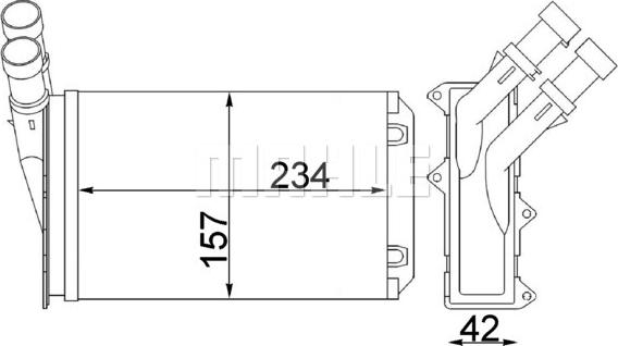 MAHLE AH 83 000S - Scambiatore calore, Riscaldamento abitacolo autozon.pro