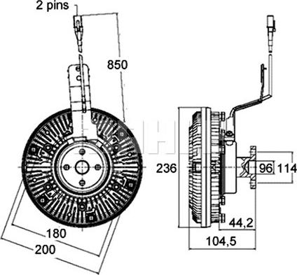 MAHLE CFC 138 000P - Giunto di collegamento, Ventilatore radiatore autozon.pro