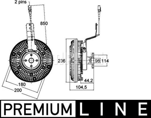 MAHLE CFC 138 000P - Giunto di collegamento, Ventilatore radiatore autozon.pro