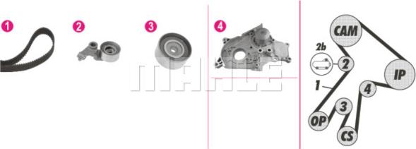 MAHLE CPK 112 000P - Pompa acqua + Kit cinghie dentate autozon.pro