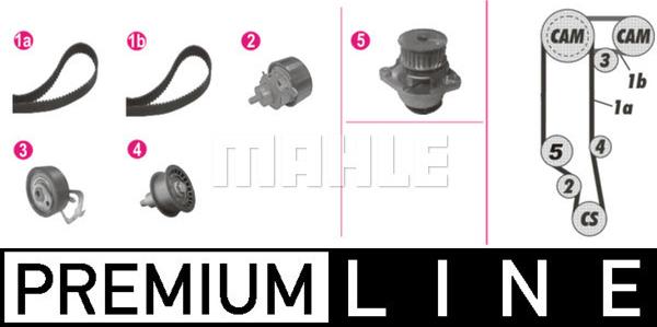 MAHLE CPK 121 000P - Pompa acqua + Kit cinghie dentate autozon.pro