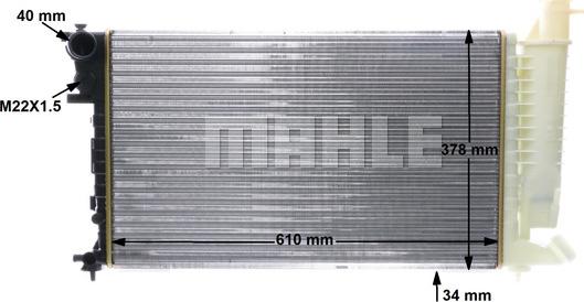 MAHLE CR 497 000S - Radiatore, Raffreddamento motore autozon.pro