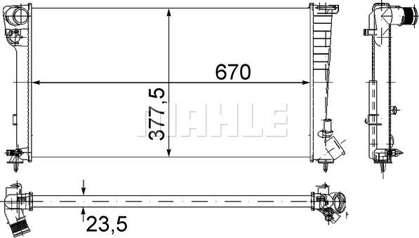 MAHLE CR 433 000S - Radiatore, Raffreddamento motore autozon.pro