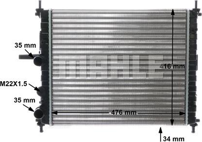 MAHLE CR 1442 000S - Radiatore, Raffreddamento motore autozon.pro