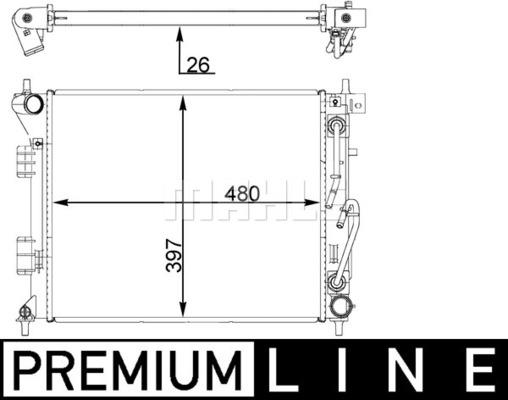 MAHLE CR 1405 000P - Radiatore, Raffreddamento motore autozon.pro