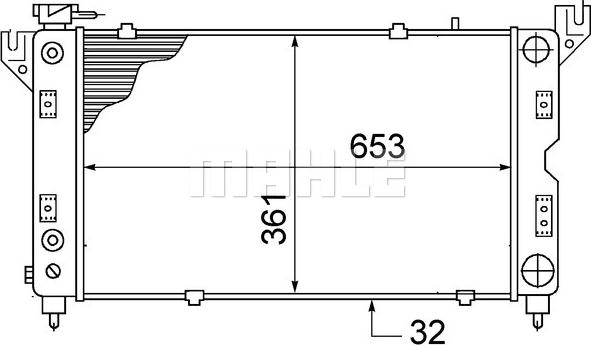 MAHLE CR 1426 000S - Radiatore, Raffreddamento motore autozon.pro