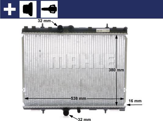 MAHLE CR 1501 000S - Radiatore, Raffreddamento motore autozon.pro