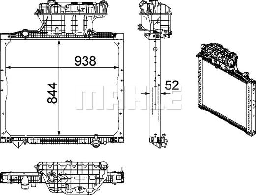 MAHLE CR 1167 000P - Radiatore, Raffreddamento motore autozon.pro