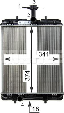 MAHLE CR 1114 000P - Radiatore, Raffreddamento motore autozon.pro