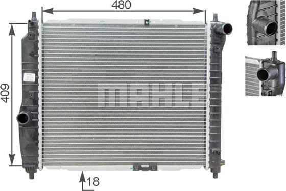 MAHLE CR 1309 000S - Radiatore, Raffreddamento motore autozon.pro