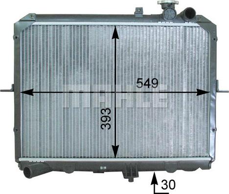 MAHLE CR 1332 000P - Radiatore, Raffreddamento motore autozon.pro