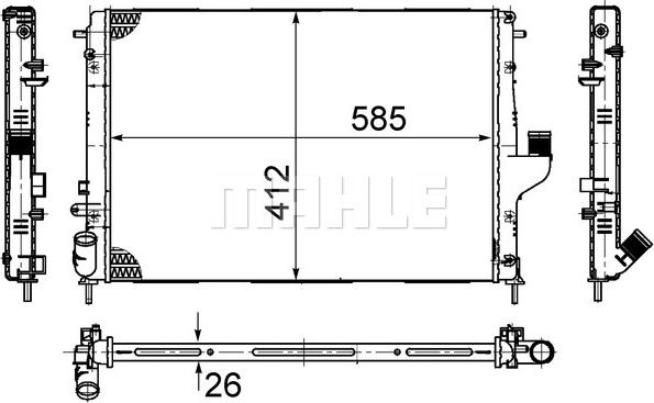 MAHLE CR 1790 000S - Radiatore, Raffreddamento motore autozon.pro