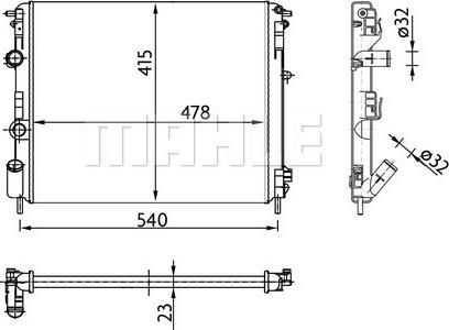 MAHLE CR 36 000S - Radiatore, Raffreddamento motore autozon.pro