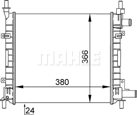 MAHLE CR 382 000S - Radiatore, Raffreddamento motore autozon.pro