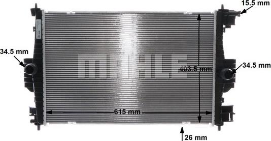 MAHLE CR 2121 000S - Radiatore, Raffreddamento motore autozon.pro