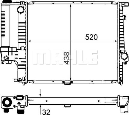 MAHLE CR 280 000S - Radiatore, Raffreddamento motore autozon.pro