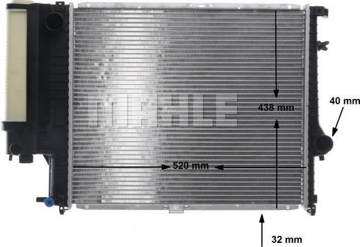 MAHLE CR 280 000S - Radiatore, Raffreddamento motore autozon.pro