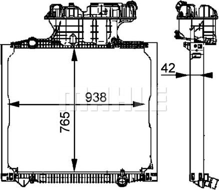 MAHLE CR 702 000P - Radiatore, Raffreddamento motore autozon.pro