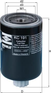 MAHLE KC 191 - Filtro carburante autozon.pro