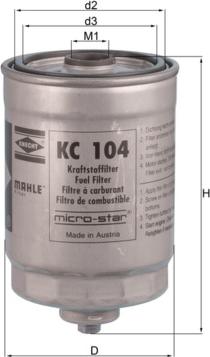 MAHLE KC 104 - Filtro carburante autozon.pro