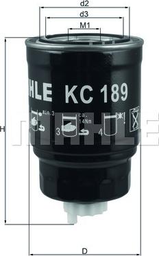 MAHLE KC 189 - Filtro carburante autozon.pro