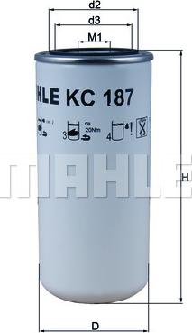 MAHLE KC 187 - Filtro carburante autozon.pro