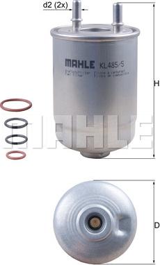 MAHLE KL 485/5D - Filtro carburante autozon.pro