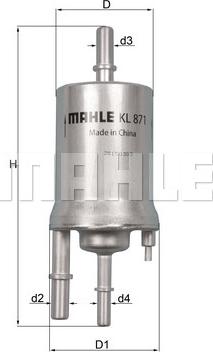 MAHLE KL 871 - Filtro carburante autozon.pro